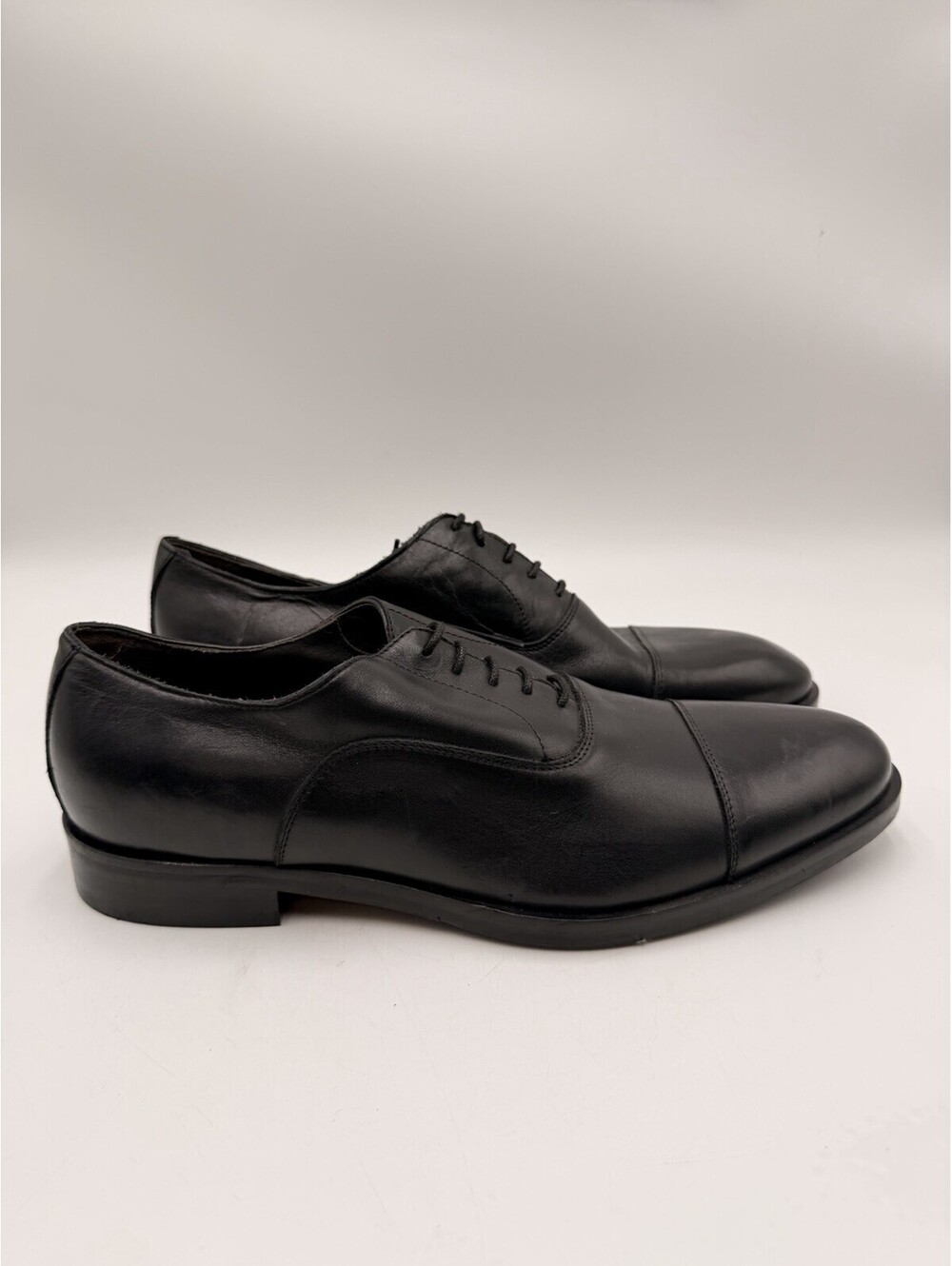 To Boot New York Willy black leather Oxford cap toe dress shoes Size 9M